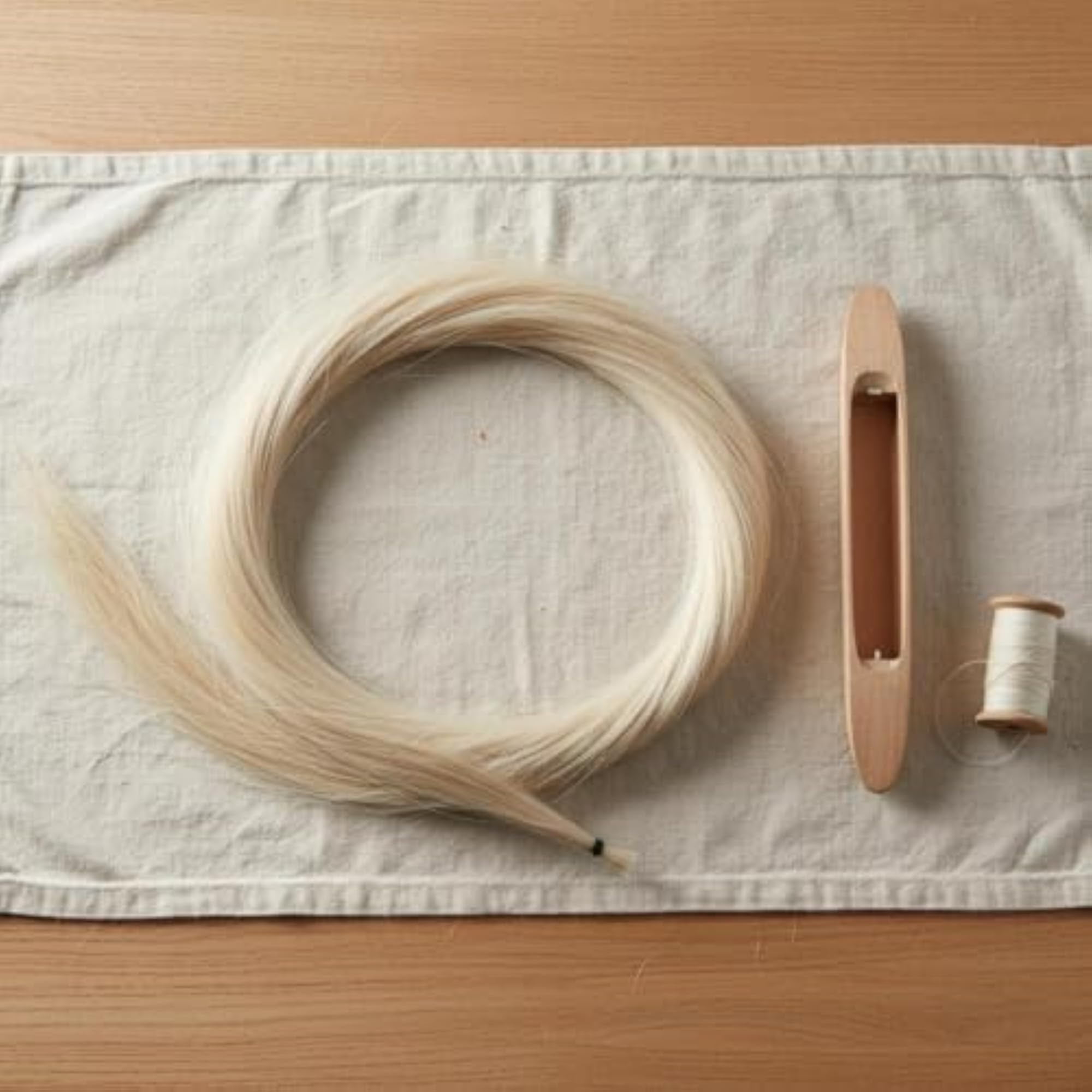 Equine Tail Hair Bundle for Flexible Bow Replacement